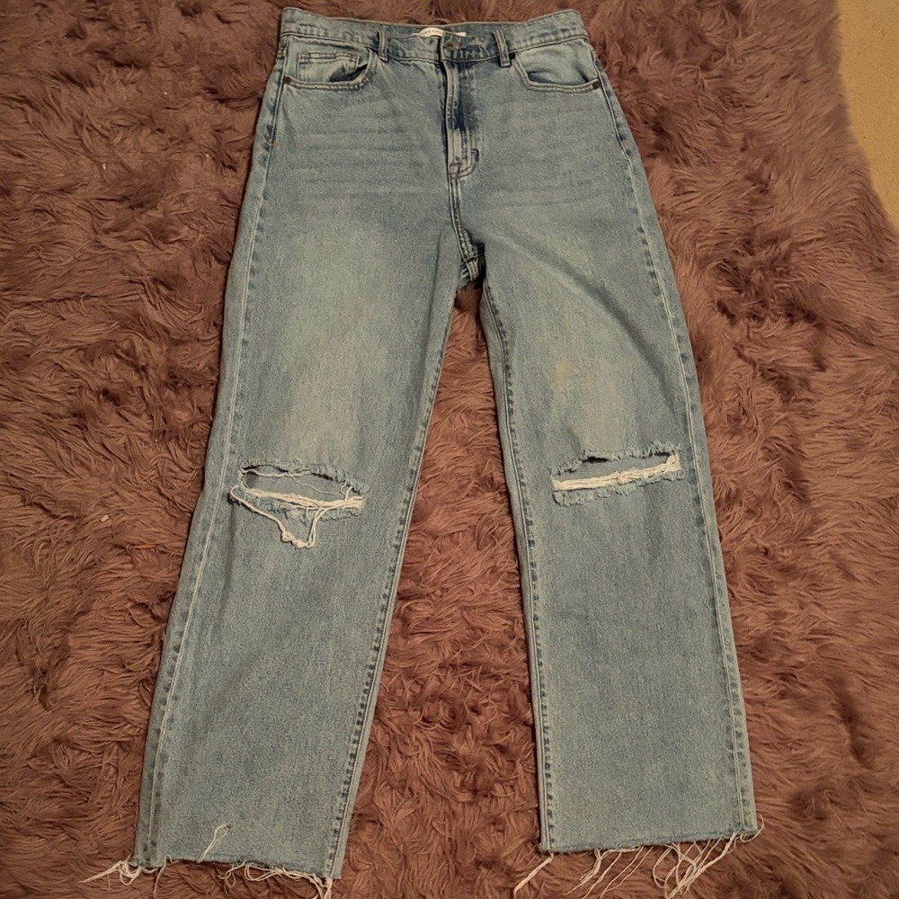 Altar'd State Light Blue Straight Leg Jeans